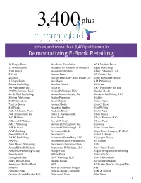 Democratizing E-Book Retailing
