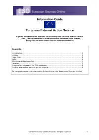 Information Guide European External Action Service