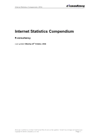 Internet Statistics Compendium, 2008