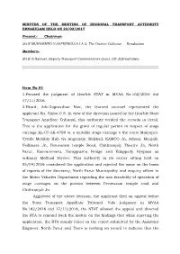 Item No.01 1.Perused the Judgment of Hon'ble STAT in MVAA No.162