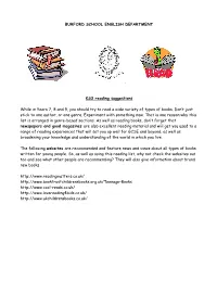 KS3 Reading List