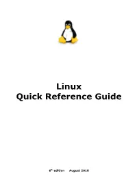Linux Quick Reference Guide (6Th Ed.)