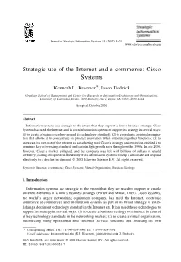 Strategic Use of the Internet and E-Commerce: Cisco Systems