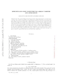 Effective Sato-Tate Conjecture for Abelian Varieties and Applications