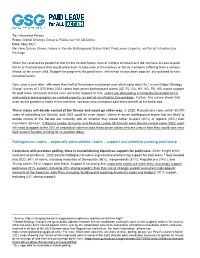 Especially Persuadable Voters – Support and Prioritize Passing Paid Leave