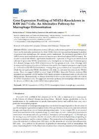Gene Expression Profiling of Nfatc1-Knockdown In