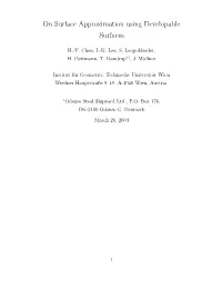 On Surface Approximation Using Developable Surfaces