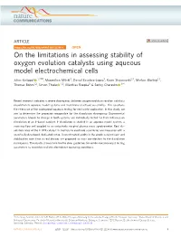 On the Limitations in Assessing Stability of Oxygen Evolution Catalysts Using Aqueous Model Electrochemical Cells