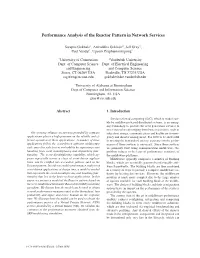 Performance Analysis of the Reactor Pattern in Network Services
