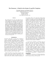 The Chemoton: a Model for the Origin of Long RNA Templates