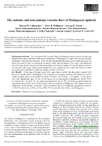 The Endemic and Non-Endemic Vascular Flora of Madagascar Updated