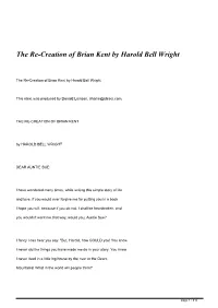 The Re-Creation of Brian Kent by Harold Bell Wright