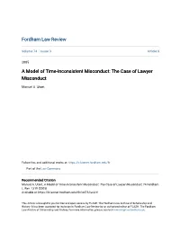 A Model of Time-Inconsistent Misconduct: the Case of Lawyer Misconduct