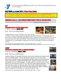 AOA Bus Trip Information