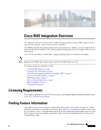 Cisco RISE Integration Overview