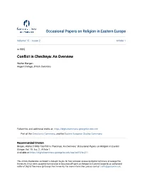 Conflict in Chechnya: an Overview