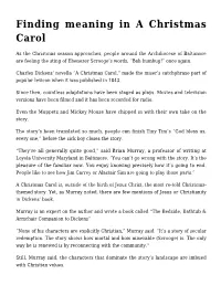 Finding Meaning in a Christmas Carol