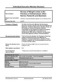 ID2919 Weight Limit Changes (Sulhamstead, Ufton Nervet, Padworth, Beenham)