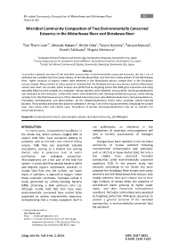 Microbial Community Composition of Two Environmentally Conserved Estuaries in the Midorikawa River and Shirakawa River