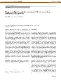 Progress and Problems in the Assessment of Flower Morphology In