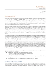 The ISP Column Ipv6 and The