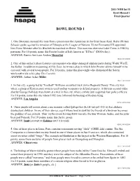 2013 NHB Set B Round #1