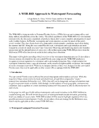 A WSR-88D Approach to Waterspout Forecasting