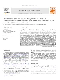 Abrupt Shifts in the Indian Monsoon During the Pliocene Marked by High-Resolution Terrestrial Records from the Yuanmou Basin in Southwest China