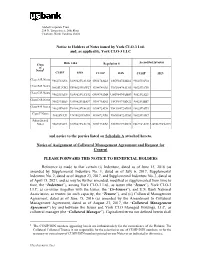 Notice to Holders of Notes Issued by York CLO-3 Ltd. And, As Applicable, York CLO-3 LLC and Notice to the Parties Listed on Sc