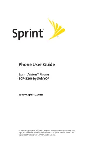 Sanyo 3200 User Guide