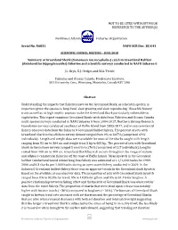 Summary of Greenland Shark (Somniosus Microcephalus) Catch