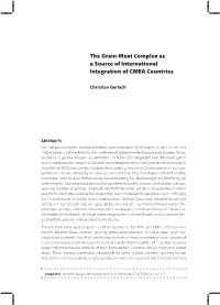 The Grain-Meat Complex As a Source of International Integration of CMEA Countries