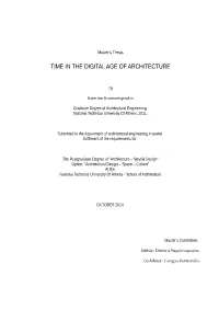 Time in the Digital Age of Architecture