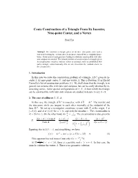 Conic Construction of a Triangle from Its Incenter, Nine-Point Center, and a Vertex