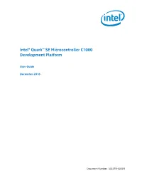 Intel® Quark™ SE Microcontroller C1000 Development Platform