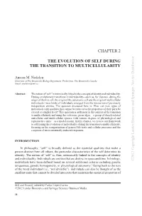 On the EVOLUTION of SELF DURING the TRANSITION to MULTICELLULARITY 27