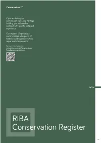RIBA Conservation Register
