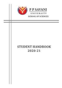 Student Handbook 2020-21