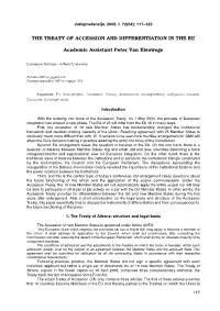 The Treaty of Accession and Differentiation in the Eu