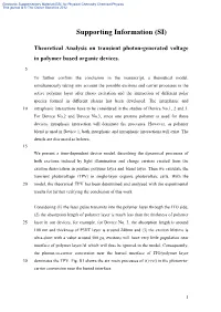 Theoretical Analysis on Transient Photon-Generated Voltage in Polymer Based Organic Devices