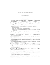 Algebraic Number Theory