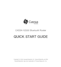 Cassia X2000 Quick Start Guide