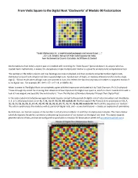 From Vedic Square to the Digital Root ‘Clockworks’ of Modulo 90 Factorization