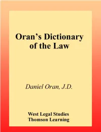 Oran's Dictionary of The