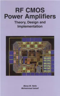 RF CMOS Power Amplifiers: Theory, Design and Implementation the KLUWER INTERNATIONAL SERIES in ENGINEERING and COMPUTER SCIENCE