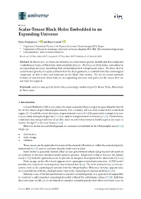 Scalar-Tensor Black Holes Embedded in an Expanding Universe