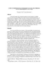 SOME CONSIDERATIONS in the DESIGN of LONG SPAN BRIDGES AGAINST PROGRESSIVE COLLAPSE Theodore P. Zoli , Justin Steinhouse Abstrac