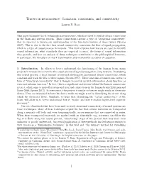 Tracers in Neuroscience: Causation, Constraints, and Connectivity