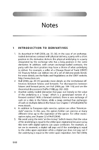 1 Introduction to Derivatives