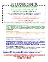2015 Cif-Ss Swimming